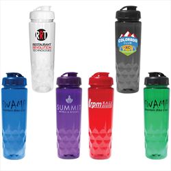 DA68824 24 OZ. Poly-Saver Bottle With Flip Top Lid And Custom Imprint
